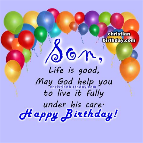 Spiritual Birthday Quotes for a son | Christian Birthday Free Cards