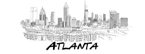 Atlanta Skyline Drawing at PaintingValley.com | Explore collection of Atlanta Skyline Drawing