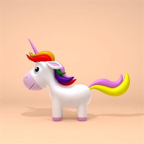 3D Unicorn cartoon | CGTrader