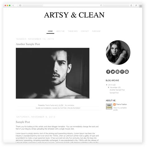 Free Blogger Template - Artsy and Clean