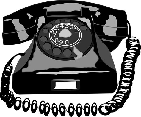 Free vector graphic: Black, Cartoon, Rotary, Telephone - Free Image on Pixabay - 1293794