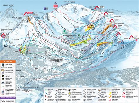 La Tania Piste Map Winter 2022. Courchevel Piste Map. 3 Valleys Piste Map 2022