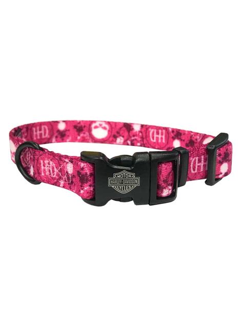 Harley-Davidson Adjustable Willie G Skull Paint Splatter Dog Collar - Hot Pink, Harley Davidson ...