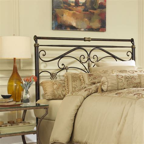 Lucinda Metal Headboard Panel with Intricate Scrollwork and Sleigh ...