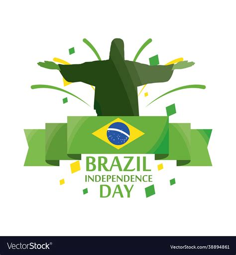 Brazil independence day card Royalty Free Vector Image