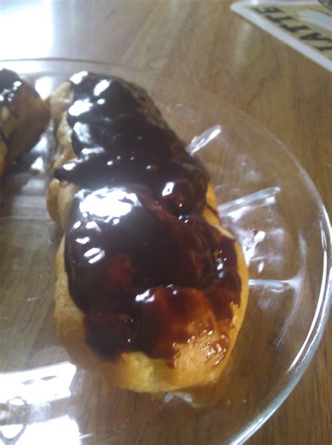 Chocolate Eclairs with Custard Filling