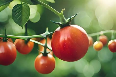 Premium Photo | Tomatoes growing on a vine