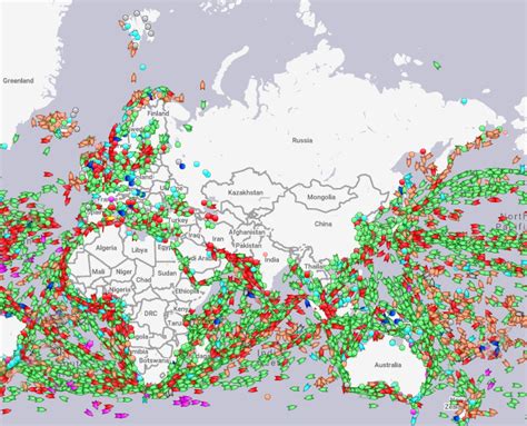 All the ships in the World ocean - Vivid Maps