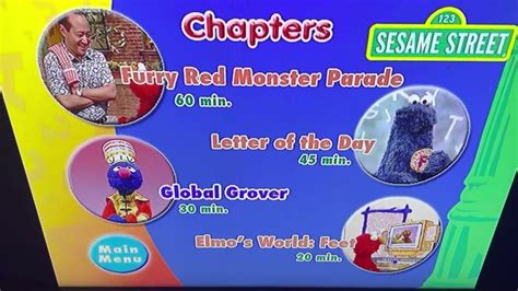 Sesame Street The Furry Red Monster Parade 2006 DVD Menu Walkthrough - YouTube