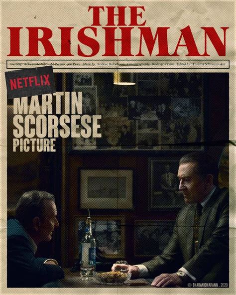 The Irishman Movie Poster office décor high-quality digital | Etsy