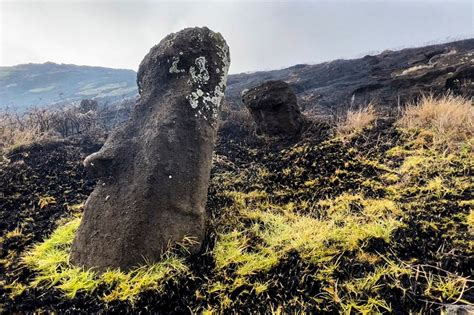 Easter Island 'Moai' statues face damage after wildfire