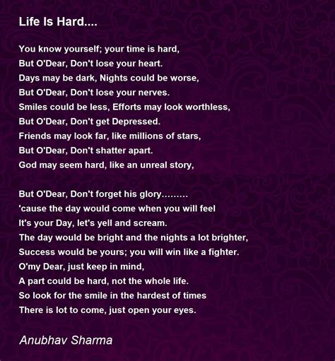 Life Is Hard.... - Life Is Hard.... Poem by Anubhav Sharma