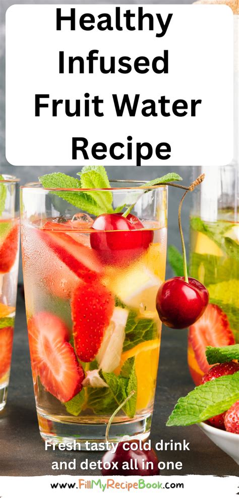 Healthy Infused Fruit Water Recipe - Fill My Recipe Book