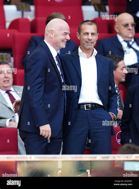 FIFA President Gianni Infantino and UEFA President Aleksander Ceferin ...