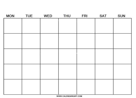 Why You Should Use A Blank Calendar Template In 2023 - Free Sample, Example & Format Templates ...