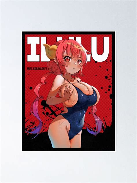 "Ilulu Miss Kobayashi's Dragon Maid Red Comic Design v2" Poster for Sale by IkaXII | Redbubble