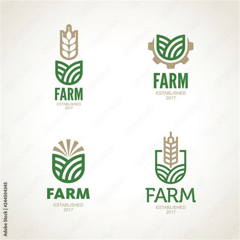 Farm vector logo. Agro emblem Stock Vector | Adobe Stock