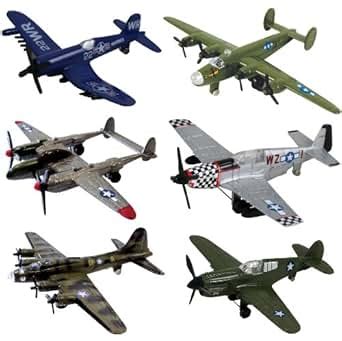 Amazon.com: InAir WWII Planes 6-pc Set with Aircraft ID Guide ...