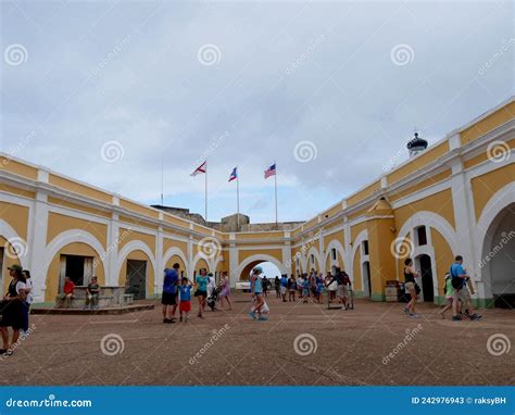 Visitors Walk Inside the Famous Castillo San Felipe Del Morro Fort ...