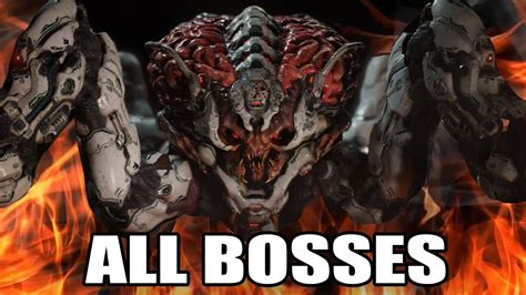 DOOM - All Bosses (With Cutscenes) HD - YouTube