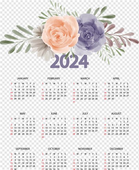 Calendário 2024, png | PNGWing