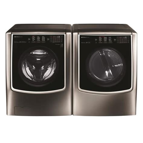 Shop LG Signature TwinWash Stackable Steam Black Stainless Washer ...