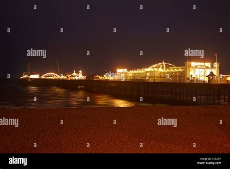 Brighton pier brighton marine palace and pier 1899 at night hi-res ...