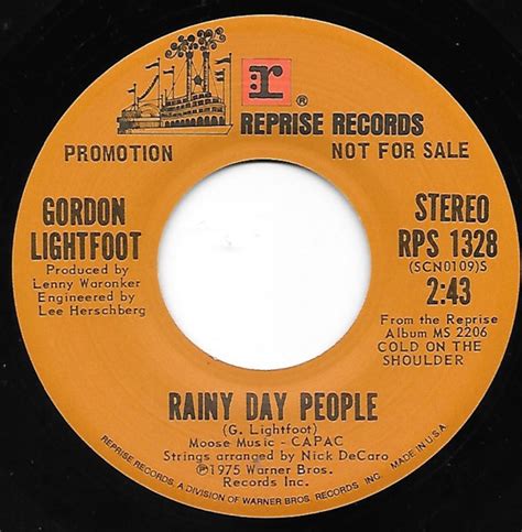 Gordon Lightfoot – Rainy Day People (1975, Vinyl) - Discogs