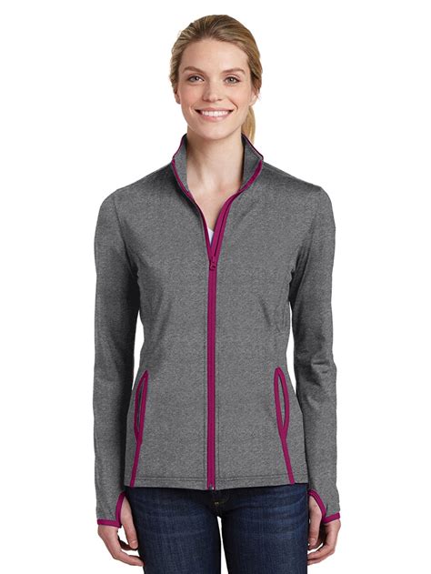 Sport-Tek Women's Contrast Full-Zip Jacket - Walmart.com