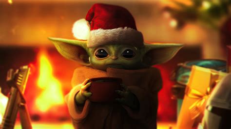 Grogu Christmas Wallpaper