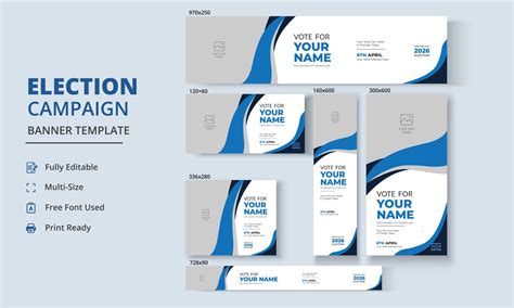 Election Campaign Banner Template, Political Campaign Banner Template, Vote Banner Template ...