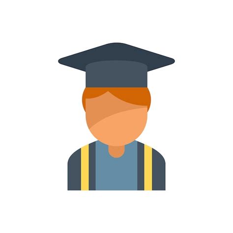 Premium Vector | School graduation icon flat vector campus life class ...