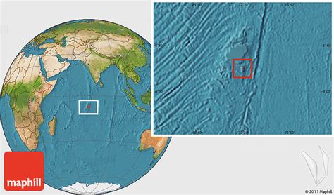 Satellite Location Map of British Indian Ocean Territory