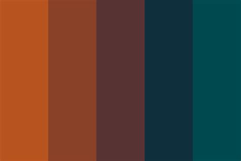 Rusted Copper at Night Color Palette