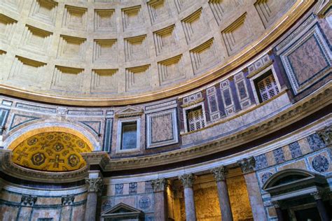 Vista Interior De La Cúpula Del Panteón De Agripa En Roma Imagen editorial - Imagen de edificio ...