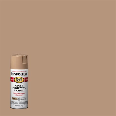Khaki, Rust-Oleum Stops Rust Gloss Protective Enamel Spray Paint-249032 ...