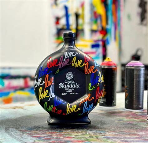 Mandala Anejo Tequila | LOVE limited edition Bottle with Ruben Rojas – Rare Bourbon Shop