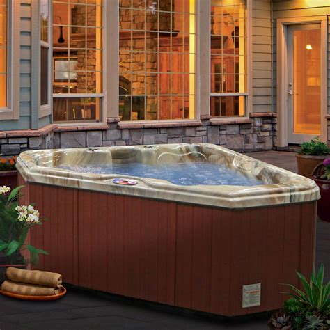 American Spas AM-628T-M 2-Person 28-Jet Premium Acrylic Triangle Spa ...