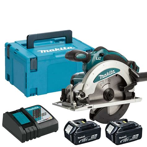 Makita DSS610RTJ Cordless 165mm 18V LXT Circular Saw With 2x5Ah Batteries, Charger And MAKPAC 3 ...