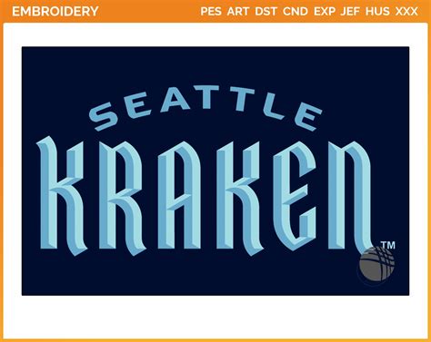 Seattle Kraken - Wordmark Logo (2021) - Hockey Sports Embroidery Logo ...