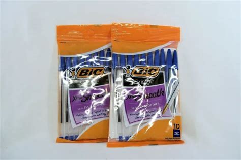 BIC CRISTAL XTRA Smooth Ball Pen Medium Blue Lot of Two 10 Packs 20 ...