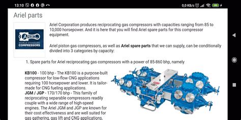 Ariel Compressor Spare Parts | Reviewmotors.co