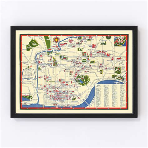 Vintage Map of Cincinnati, Ohio 1940 by Ted's Vintage Art