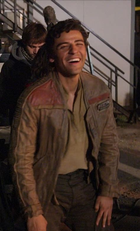 Oscar Isaac as Poe Dameron on the set of "Star Wars: The Force Awakens ...