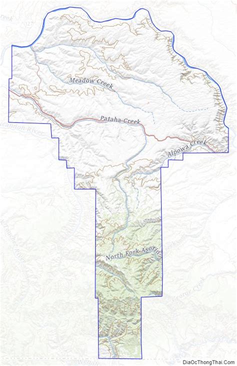 Map of Garfield County, Washington - Địa Ốc Thông Thái