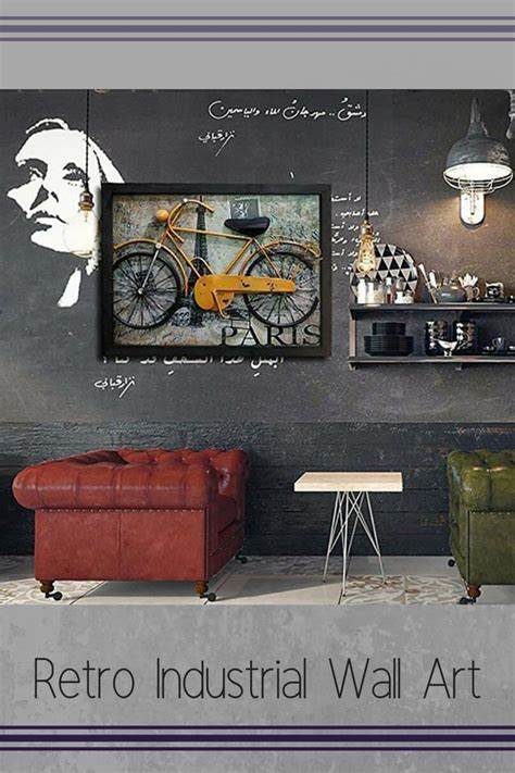 Retro industrial wall decorations like this make any living room ...