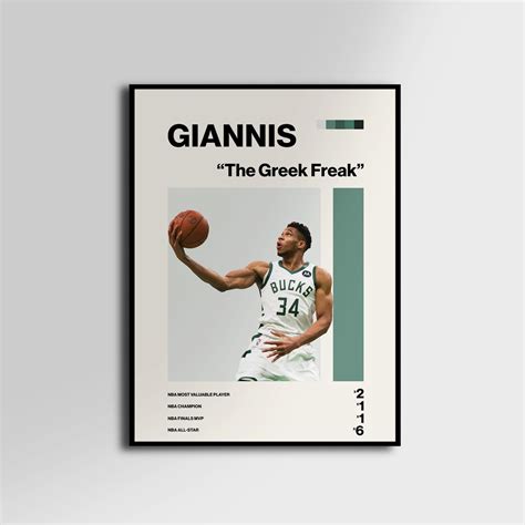 Giannis Antetokounmpo Poster, Wall Art - Etsy