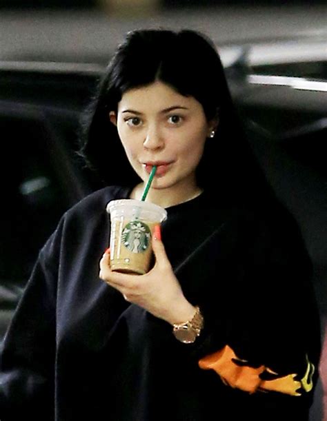 KYLIE JENNER Without Makeup Leaves a Starbucks in Beverly Hills 03/30/2017 - HawtCelebs