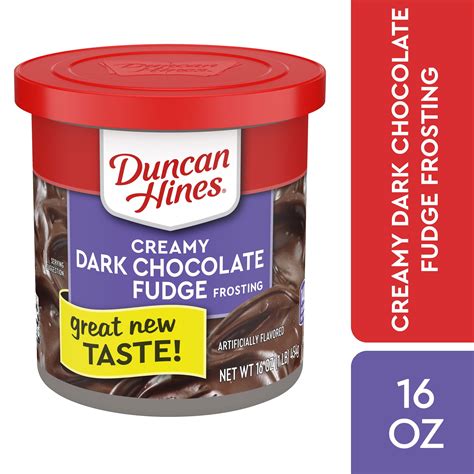 Duncan Hines Dark Chocolate Creamy Home-Style Frosting, 16 Oz Can ...