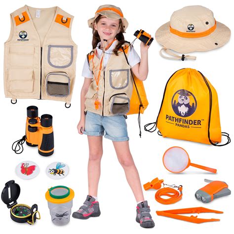 Buy Kids Explorer Kit with Safari Vest & Hat - Kids Camping Gear, Safari Outfit, Bug Catcher Kit ...